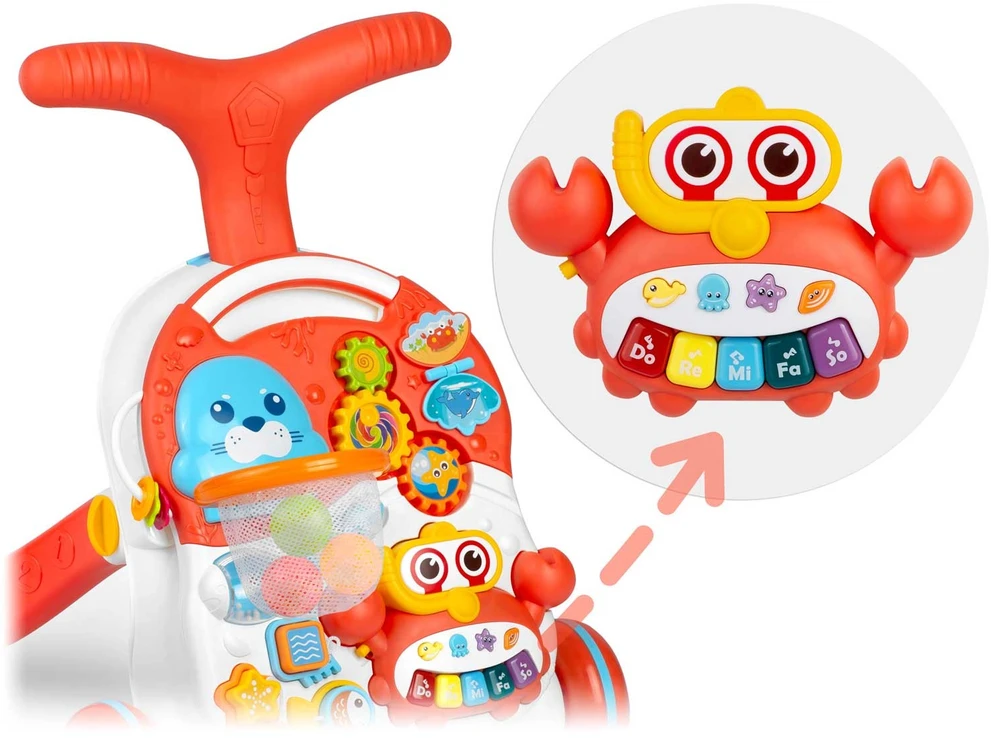 Ricokids Vaikiškas edukacinis staliukas 2in1 RK-810 baltai raudonas