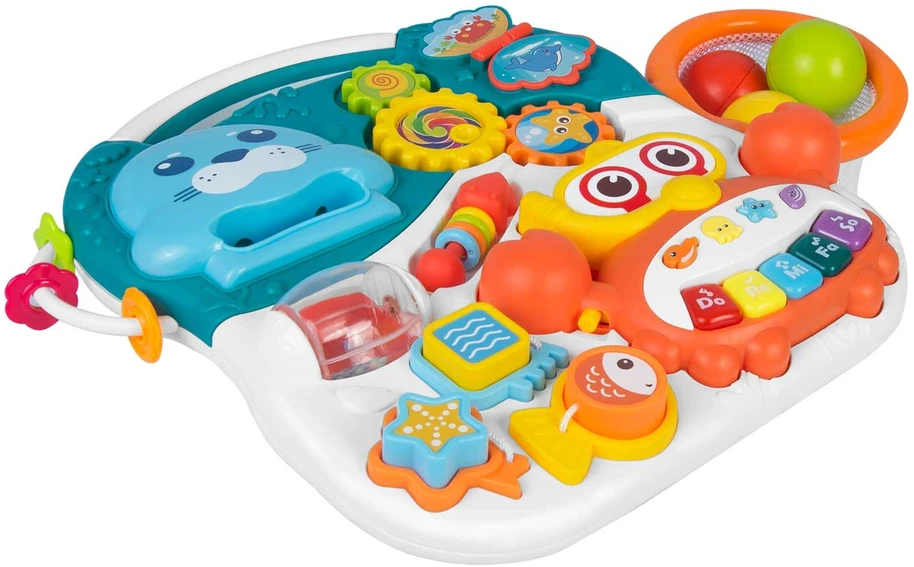 Ricokids Vaikiškas edukacinis staliukas 3in1 RK-810 baltai mėlynas