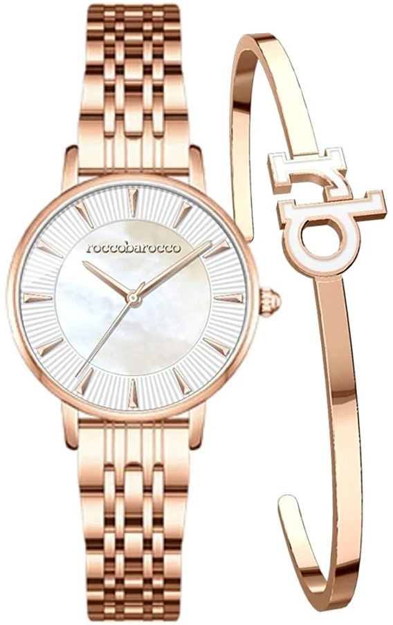 Rocco Barocco Laikrodis moterims ROCCOBAROCCO dėžutėSET RB.4659L-03M(zo506c)