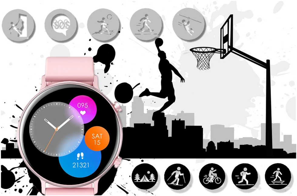 Išmanusis laikrodis Rubicon RNCE98, Rožinės spalvos