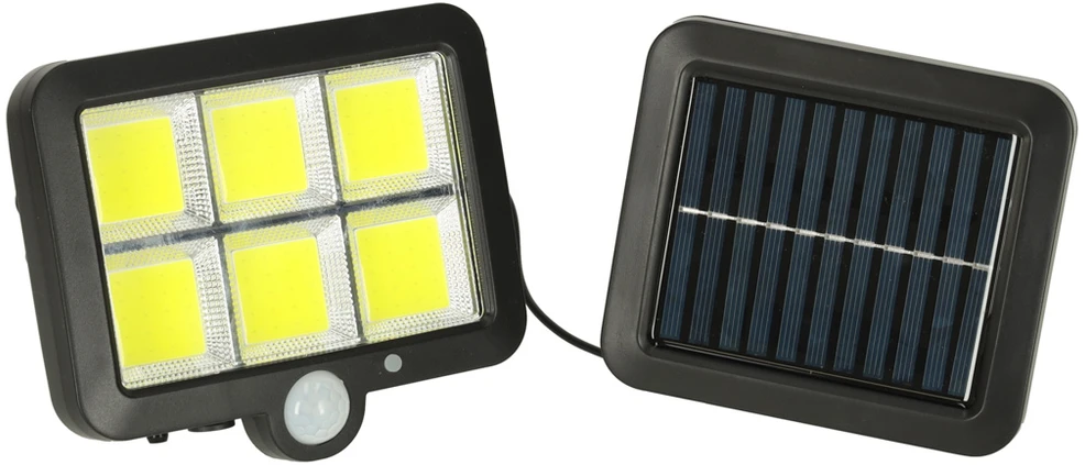 Saulės šviestuvas su judesio jutikliu 120 LED