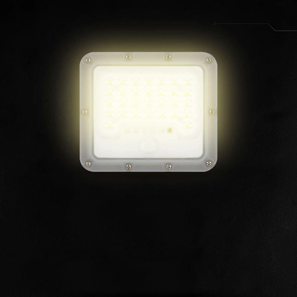 10W LED prožektorius su saulės baterija ir judesio davikliu, pilkas, 6000K