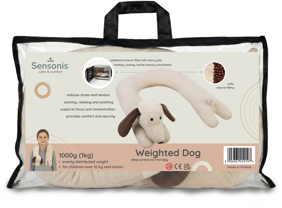 Sensonis Sensorinis svoris kaklo ir pečių apklotas vaikams ir suaugusiems, 1kg, švelniai raminantis, pilkas