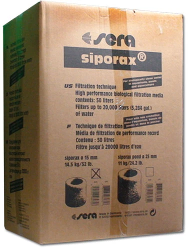 sera siporax Professional 15mm 50l (14,5kg) filtravimo medžiaga