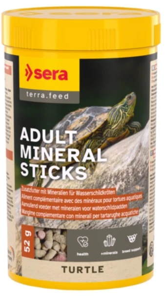 sera Vandens vėžlių suaugusiųjų mineraliniai pagaliukai 250 ml (52 g)
