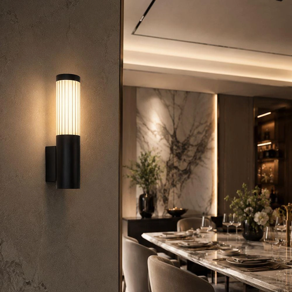6W LED sieninis šviestuvas, juodas, 3000K, IP44
