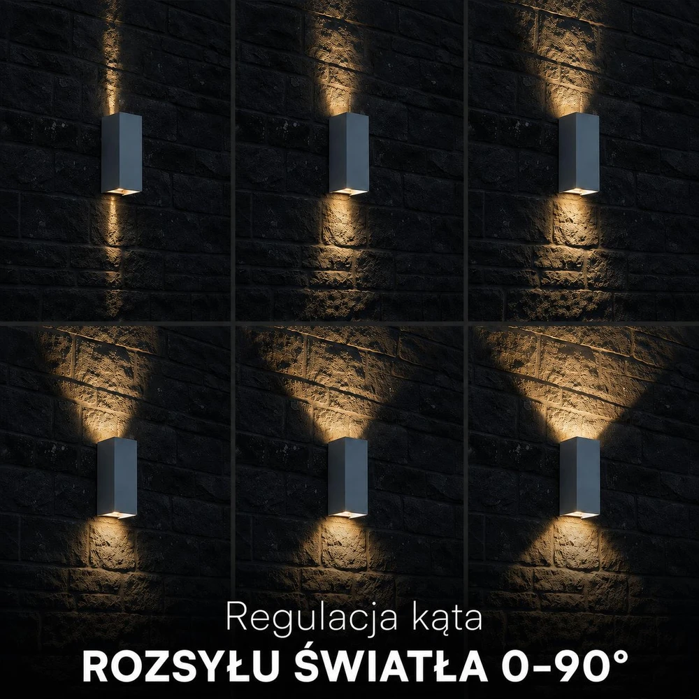 Sieninis šviestuvas 10W LED sieninis fasado šviestuvas, baltas, 2700/3200/4000K, IP65, šviečia į viršų ir į apačią