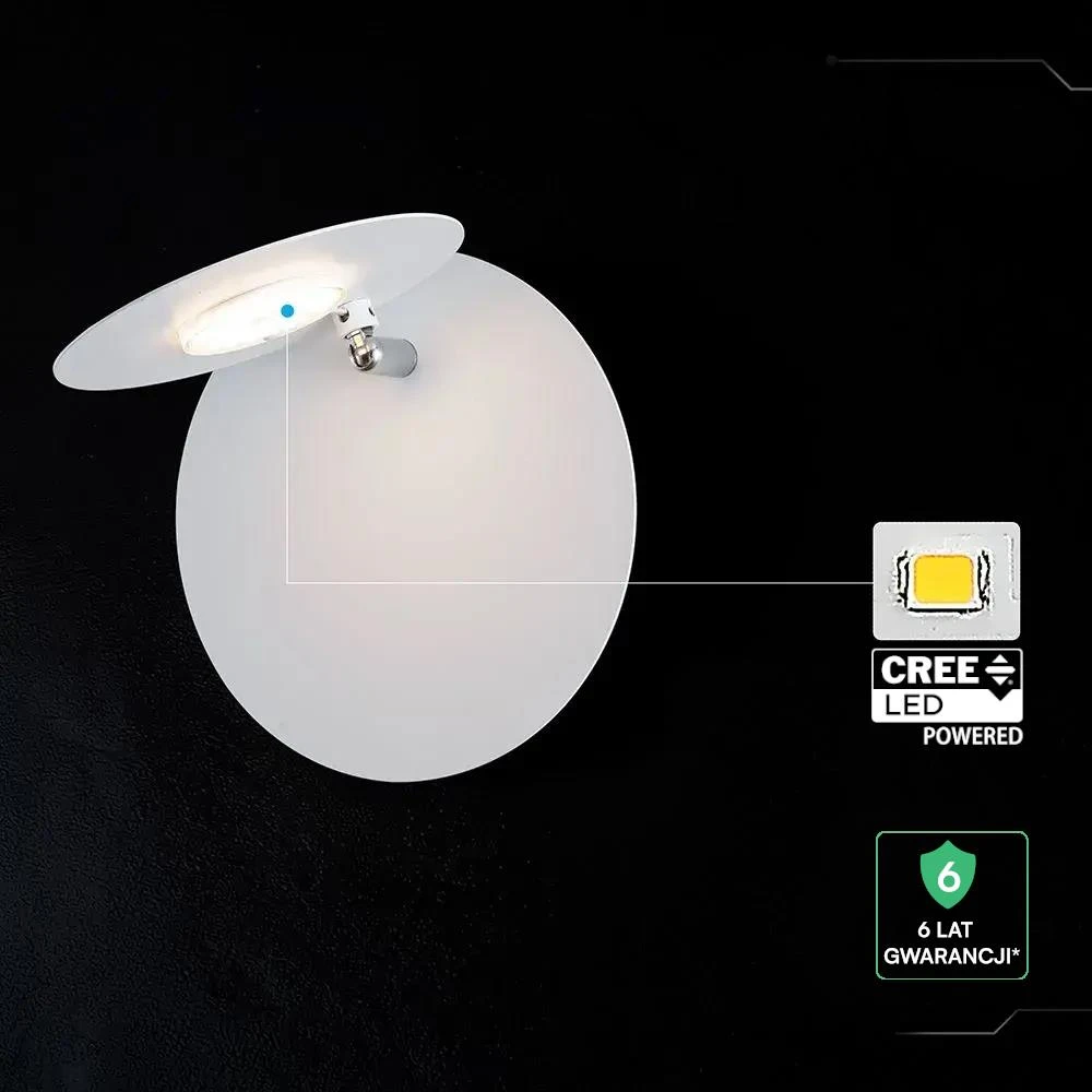 6W LED sieninis šviestuvas, baltas, 3000K, CREE LED chip, pasukamas
