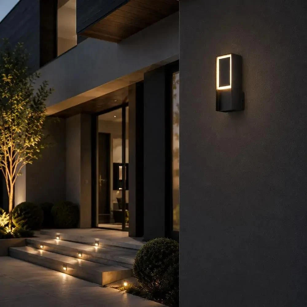 5W LED sieninis šviestuvas, juodas, 3000K, IP54
