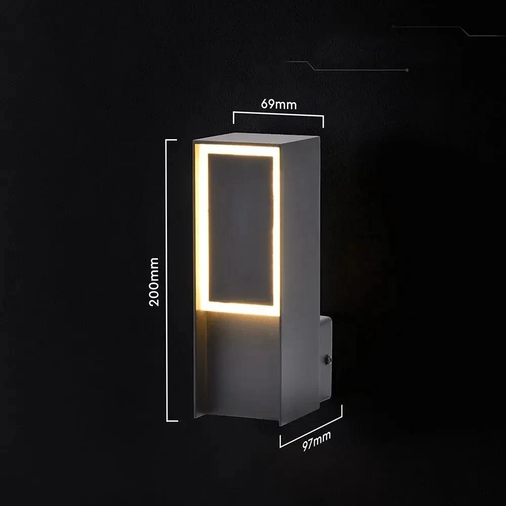 5W LED sieninis šviestuvas, juodas, 3000K, IP54