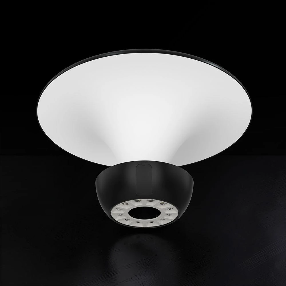 20W LED lauko šviestuvas su saulės baterija, juodos/baltos sp., 3000/4000/6000K