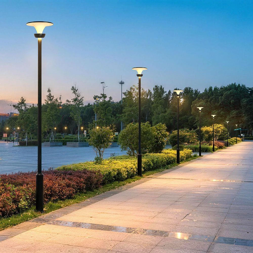 20W LED lauko šviestuvas su saulės baterija, juodos/baltos sp., 3000/4000/6000K
