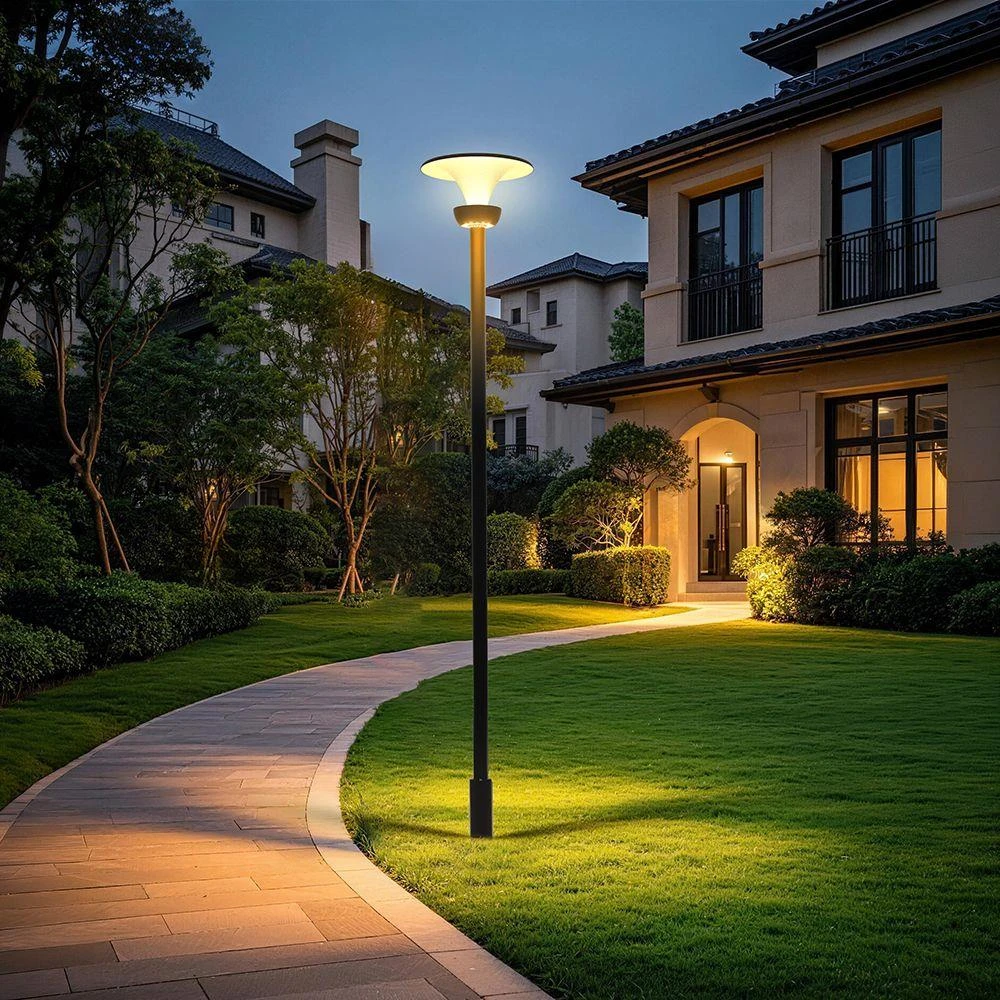 20W LED lauko šviestuvas su saulės baterija, juodos/baltos sp., 3000/4000/6000K