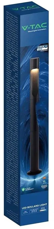 11W LED pastatomas lauko šviestuvas, juodas, 3000K, IP65, CREE LED chip
