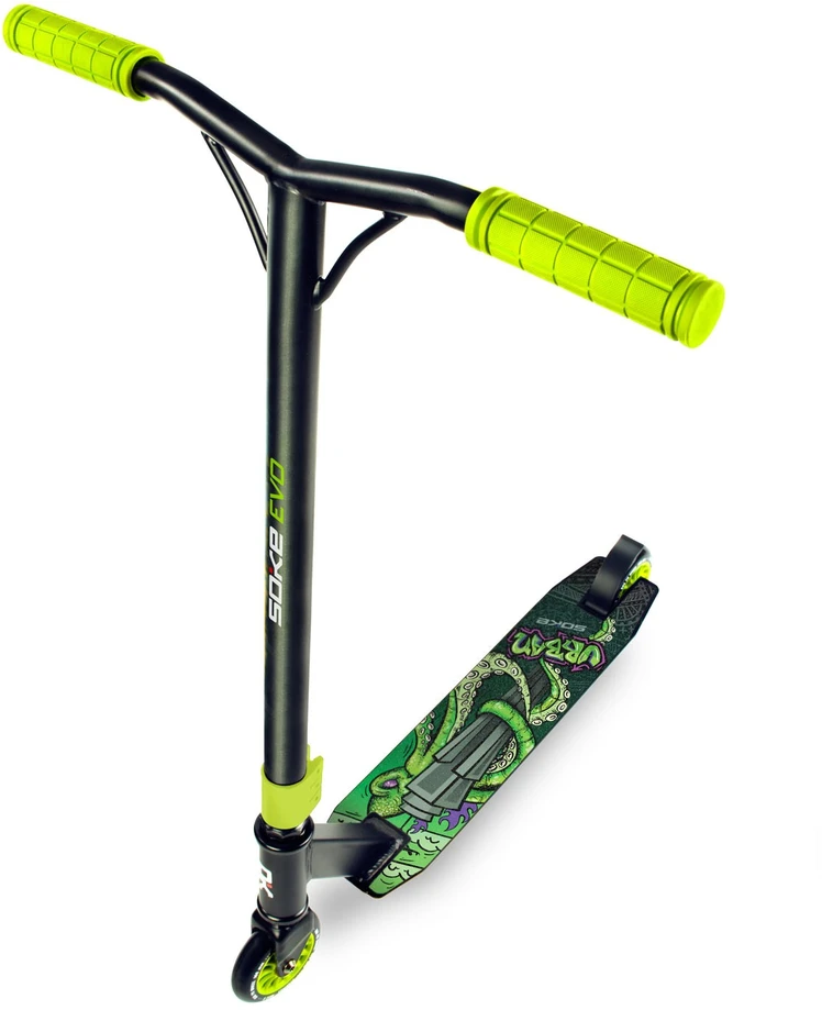 SOKE EVO žalias triukų paspirtukas