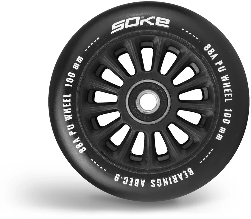 Soke Juodi 100 mm riedučių ratukai, 2 vnt.