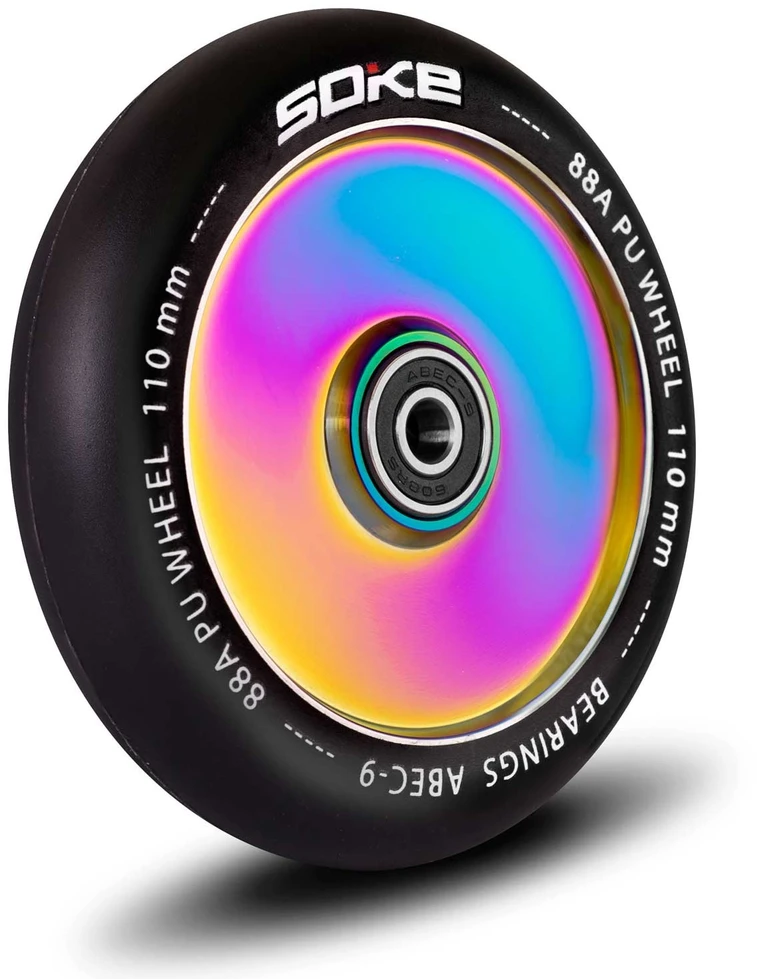 Soke Pilni 110 mm „Rainbow“ ratukai paspirtukui, 2 vnt.