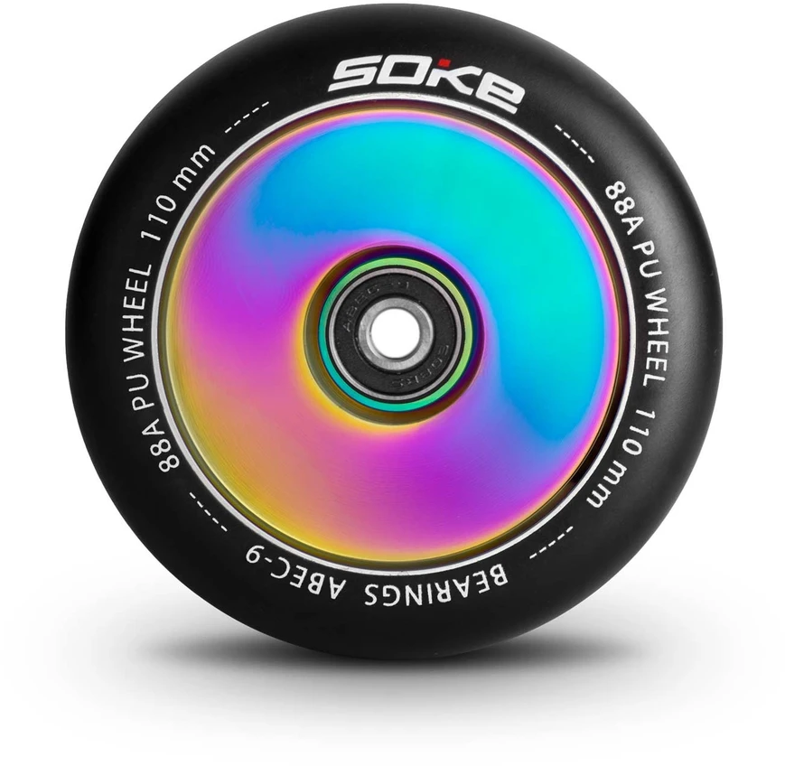 Soke Pilni 110 mm „Rainbow“ ratukai paspirtukui, 2 vnt.