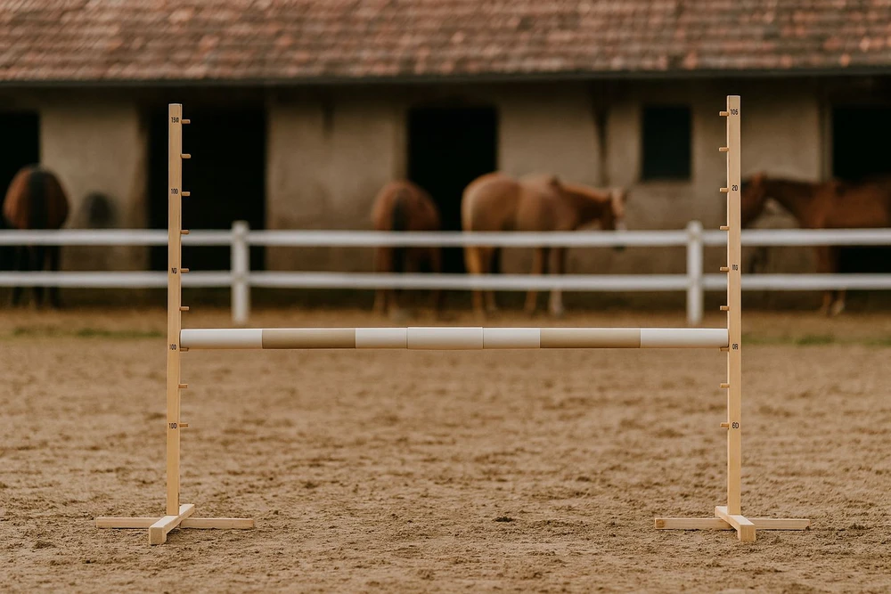 Šuolių kartelė hobby horse žaidimui smėlio spalvos 160 cm
