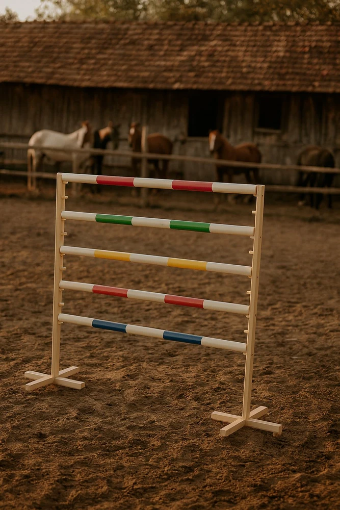 Super Hobby Horse Šokinėjimo kliūtis hobby horse su žalia ir rožine kartimi