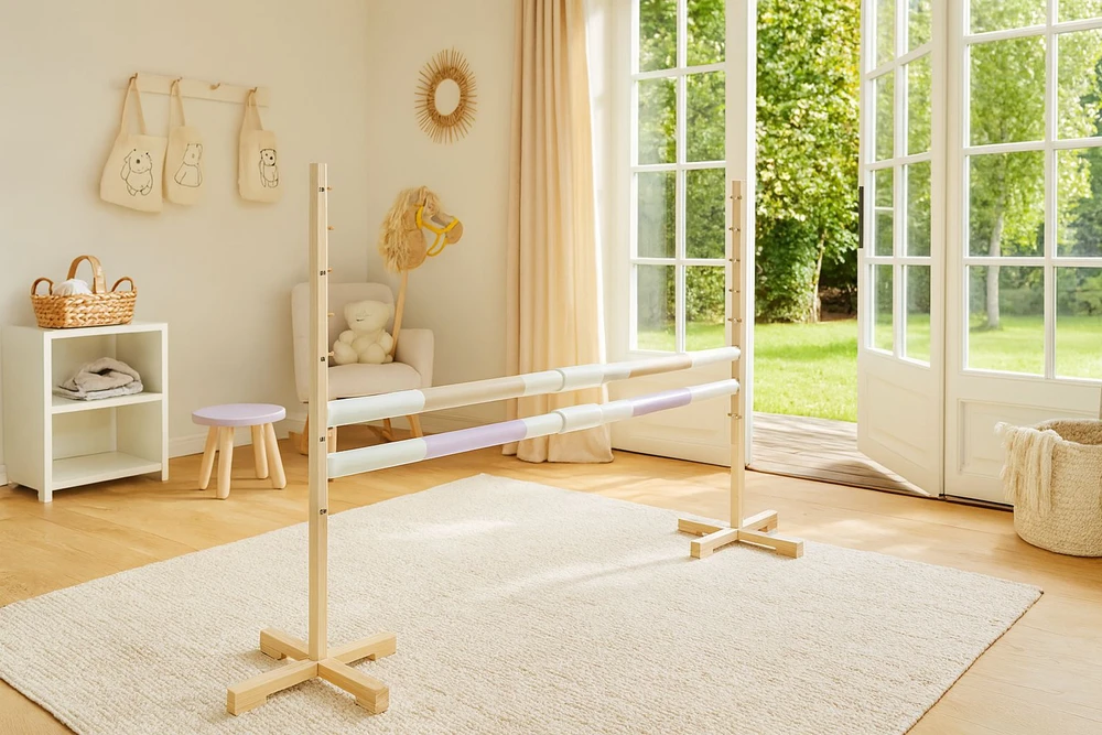 Šuolių kliūtis Hobby Horse smėlio ir šviesiai violetinė 160×120 cm