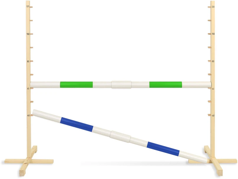 Super Hobby Horse Šuolių kliūtis hobi arkliukui žalia ir mėlyna 120 cm