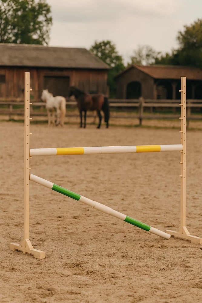 Super Hobby Horse Šuolių kliūtis Hobby Horse geltona ir žalia, 120 cm aukščio