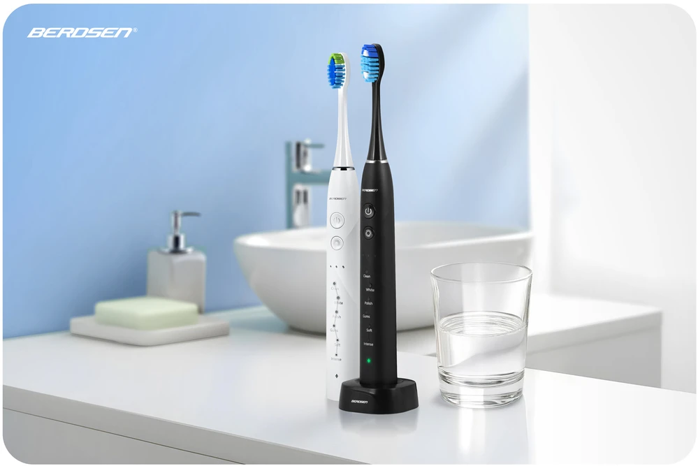 Dantų šepetėlis Berdsen Galaxy Duo sonic dantų šepetėlių rinkinys iš 2 vnt