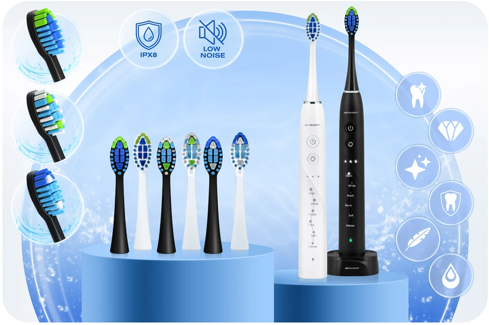 Dantų šepetėlis Berdsen Galaxy Duo sonic dantų šepetėlių rinkinys iš 2 vnt