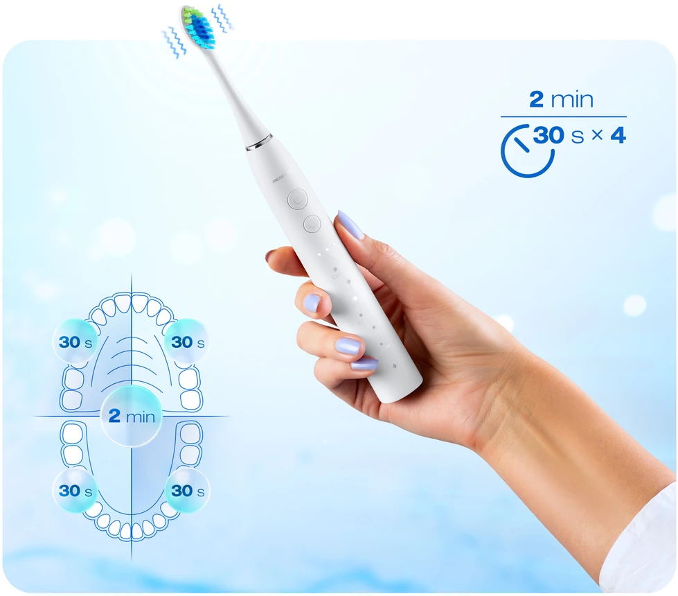 Dantų šepetėlis Berdsen Galaxy Duo sonic dantų šepetėlių rinkinys iš 2 vnt