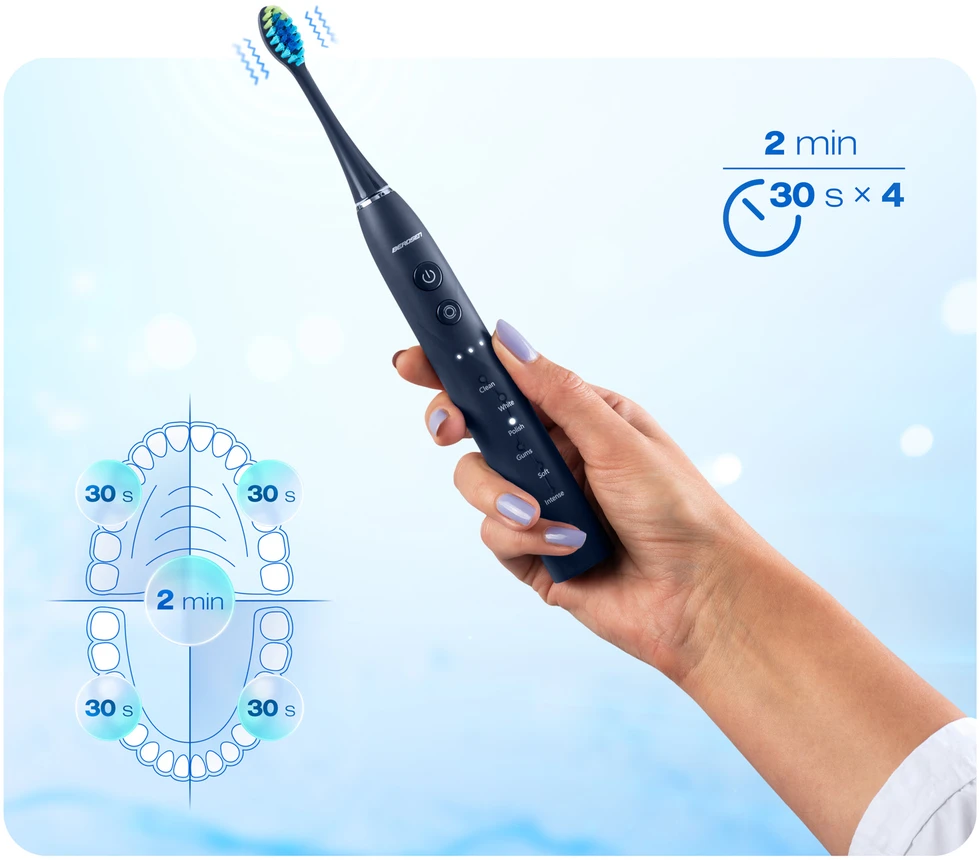 Dantų šepetėlis Berdsen Galaxy Duo sonic dantų šepetėlių rinkinys iš 2 vnt