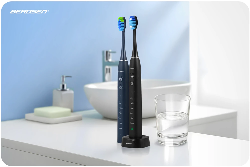 Dantų šepetėlis Berdsen Galaxy Duo sonic dantų šepetėlių rinkinys iš 2 vnt