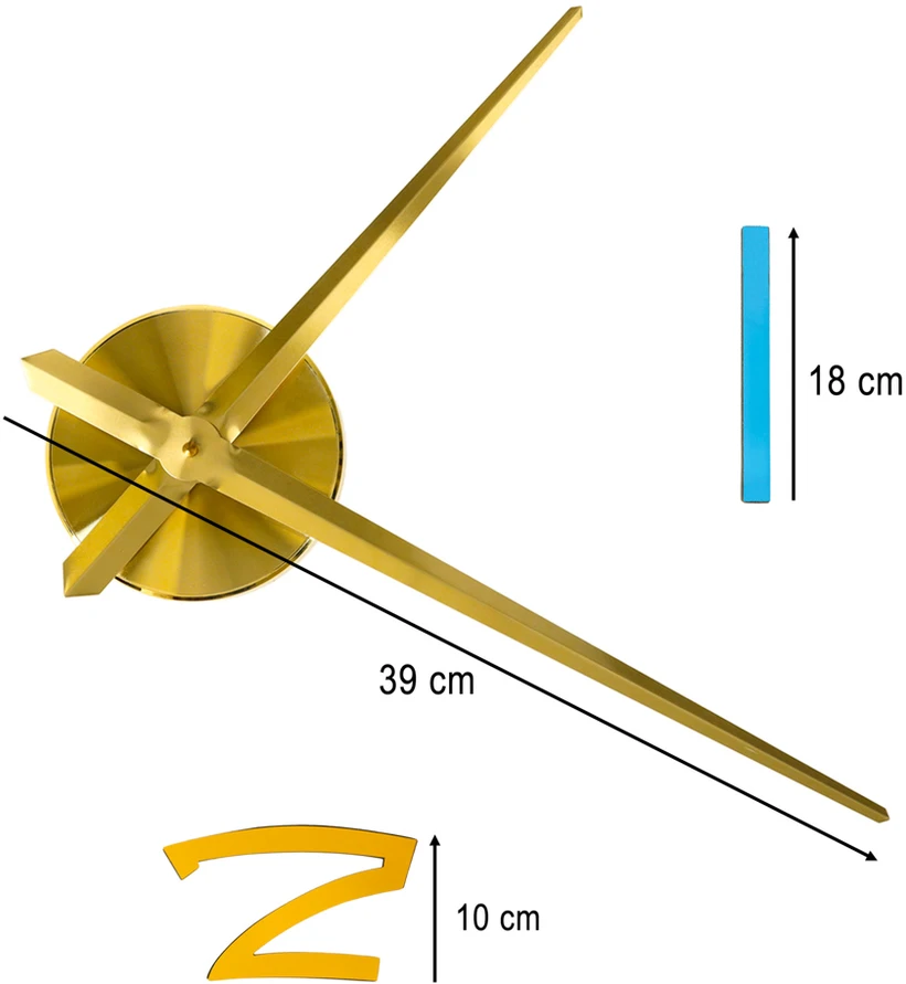 Sieninis laikrodis su lipdukais 1 skaitmeninė spalva 100-120cm