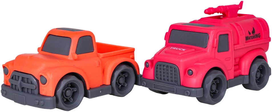 Spalvotų automobilių rinkinys su vilkiku MEGA
