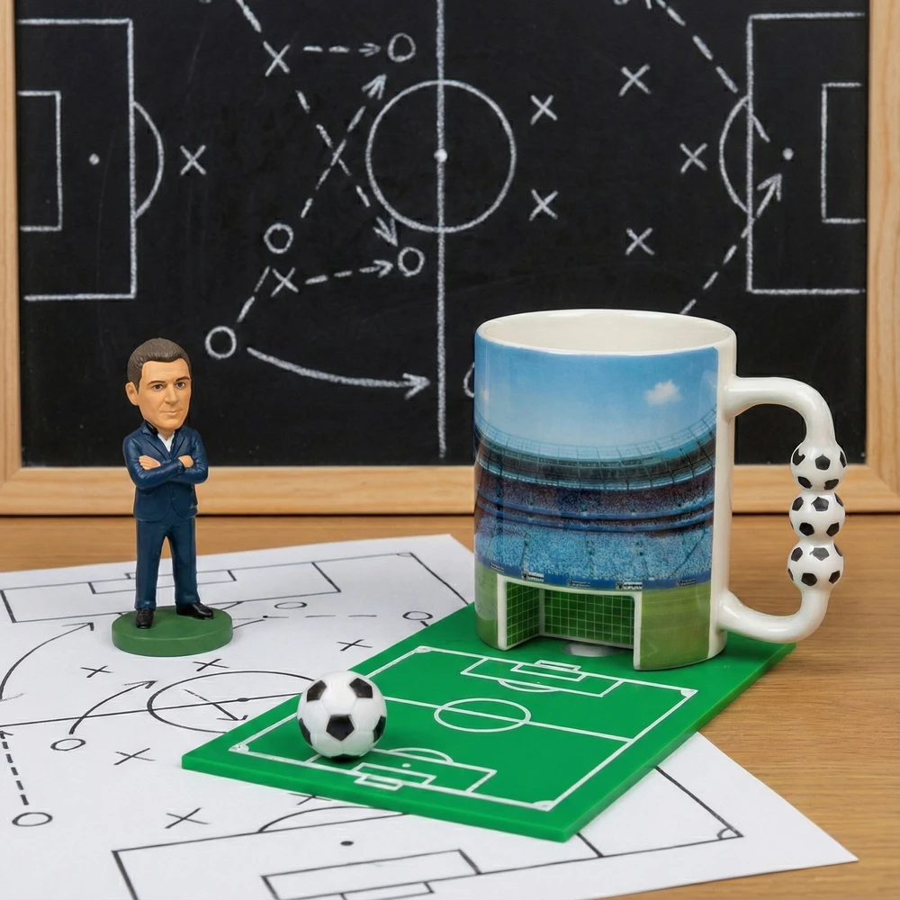Sprintigo Puodelis su futbolo vartais, mini kamuoliu ir silikonine padėkliuke, nuo 3 metų