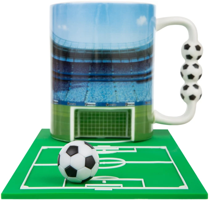 Sprintigo Puodelis su futbolo vartais, mini kamuoliu ir silikonine padėkliuke, nuo 3 metų