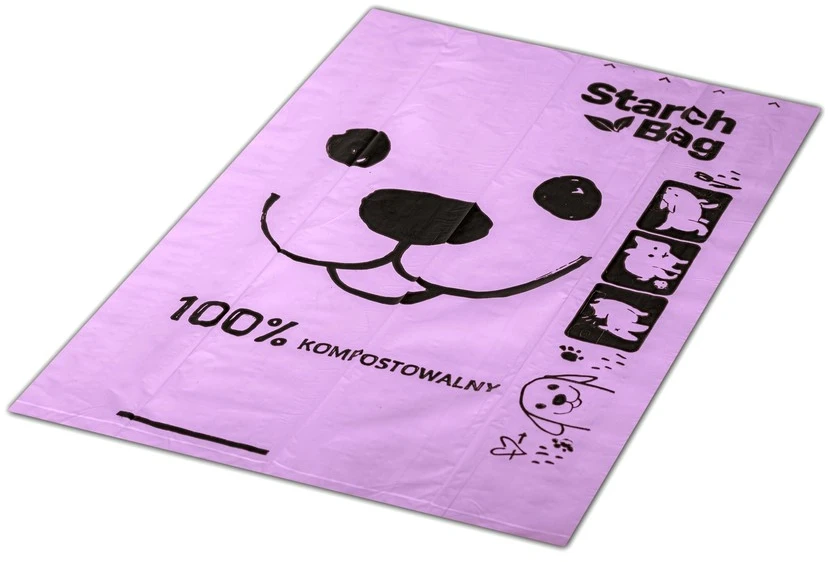 Starch Bag STARCHBAG BIO kompostuojamos šuniukų maišeliai alyvinė – 8x15 vnt.