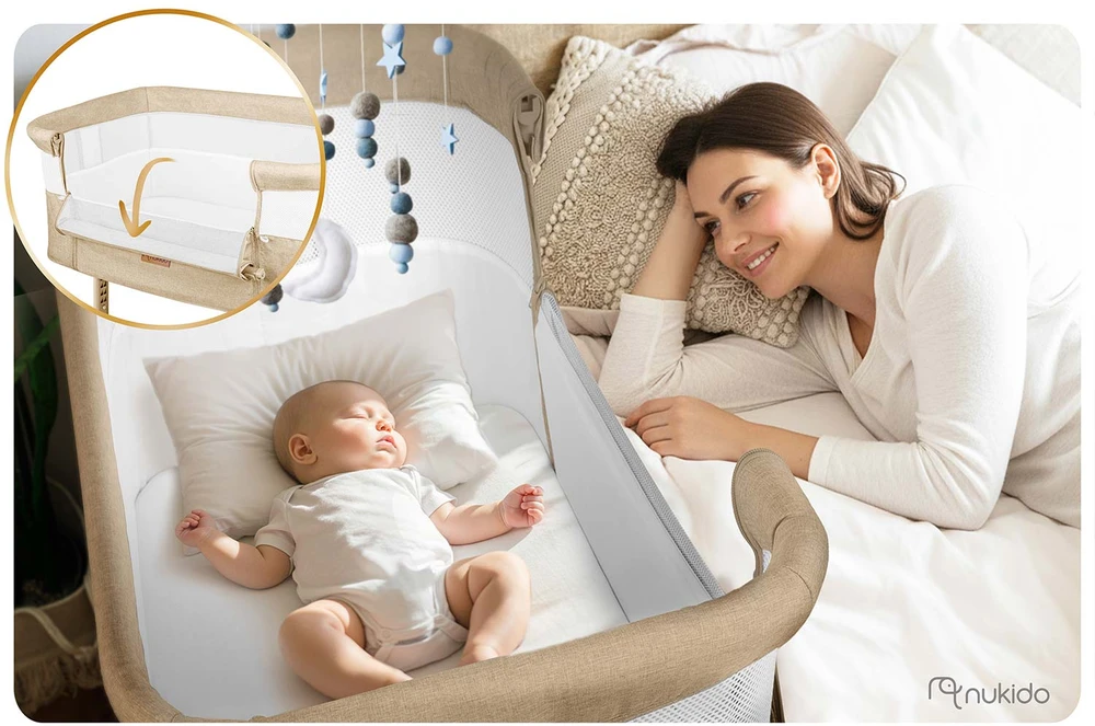 Nukido pristatoma kelioninė lovytė 0-5mėnesių, 9kg, NK-243