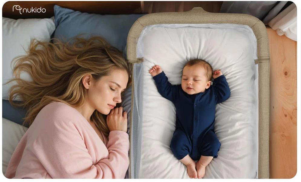 Nukido pristatoma kelioninė lovytė 0-5mėnesių, 9kg, NK-243