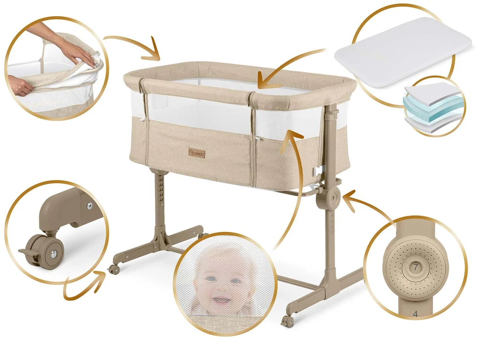 Nukido pristatoma kelioninė lovytė 0-5mėnesių, 9kg, NK-243