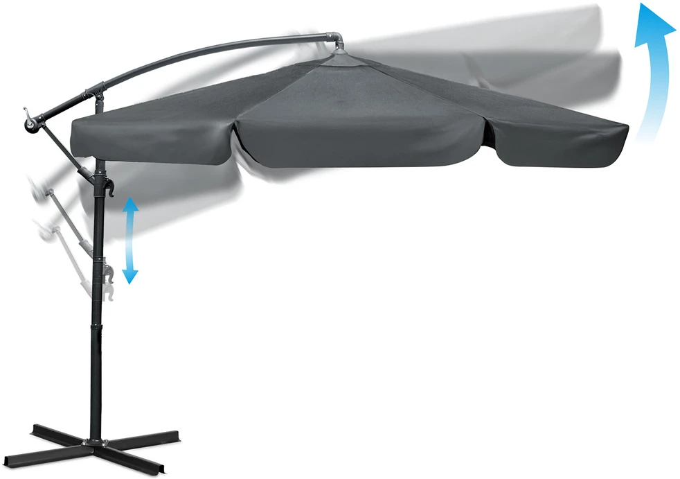 Sulankstomas 8 segmentų 350 cm sodinis skėtis su dėklu Plonos PL-881