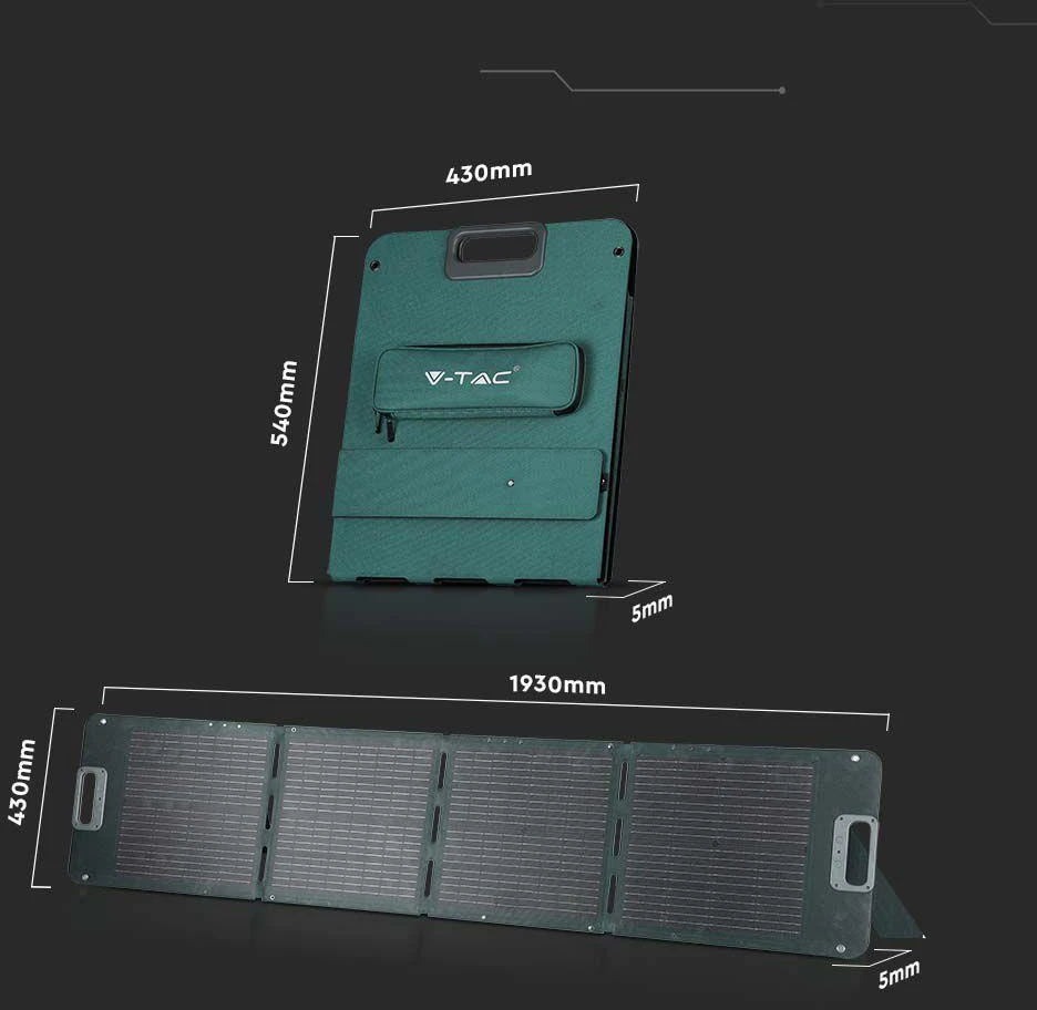 2x120W sulankstoma saulės panelė