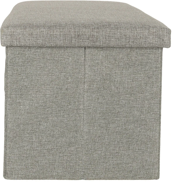 KIK Sulankstomas pufas su dėže pilkas didelis 76x38x38cm
