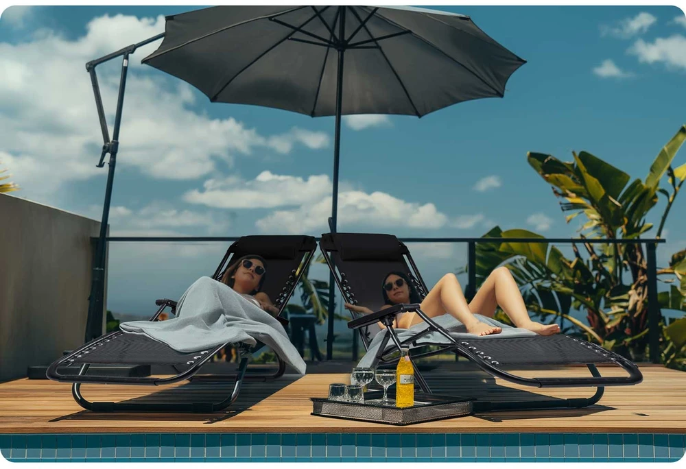 „Sofotel ChillWell“ sulankstomos sodo gultai, 2 vnt. komplektas