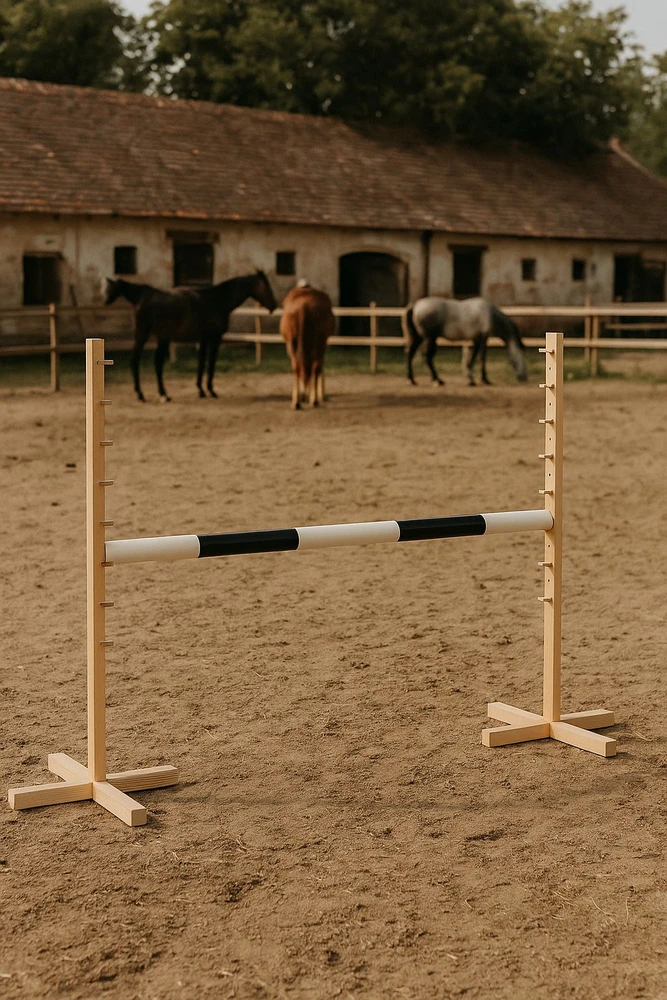 Super Hobby Horse Šuolių kliūtis Hobby Horse su 120 cm juoda kartimi