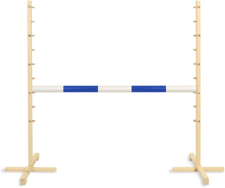 Super Hobby Horse Šuolių kliūtis hobby horse su mėlyna sija 120 cm