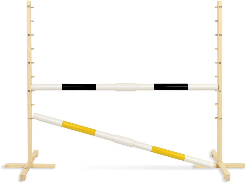 Super Hobby Horse Šuolių kliūtis hobby horse juoda ir geltona 120 cm