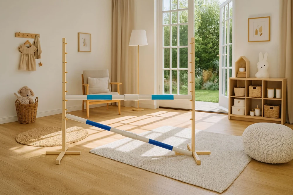 Šuolių kliūtis Hobby Horse 160 cm šviesiai mėlyna ir mėlyna