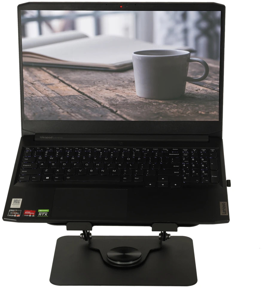 Reguliuojamas 360° ergonomiškas nešiojamojo kompiuterio stovas