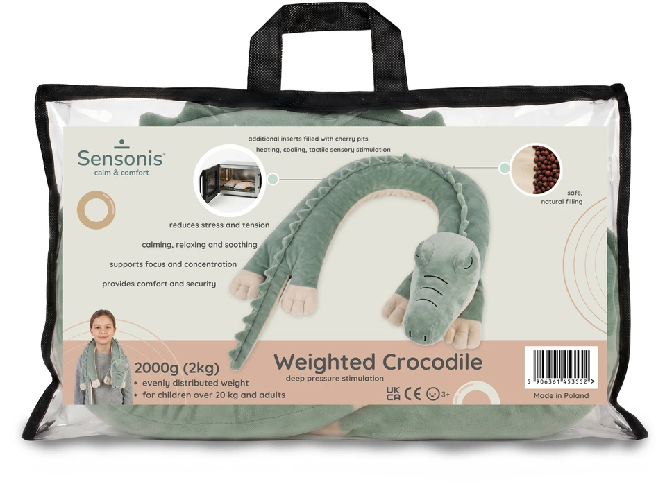Svertinis pliušinis krokodilas Sensonis 2kg